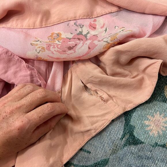 Free People Mini Dress Medium Pink Sleeveless Floral Faded Bloom Sleeveless M - Picture 16 of 16